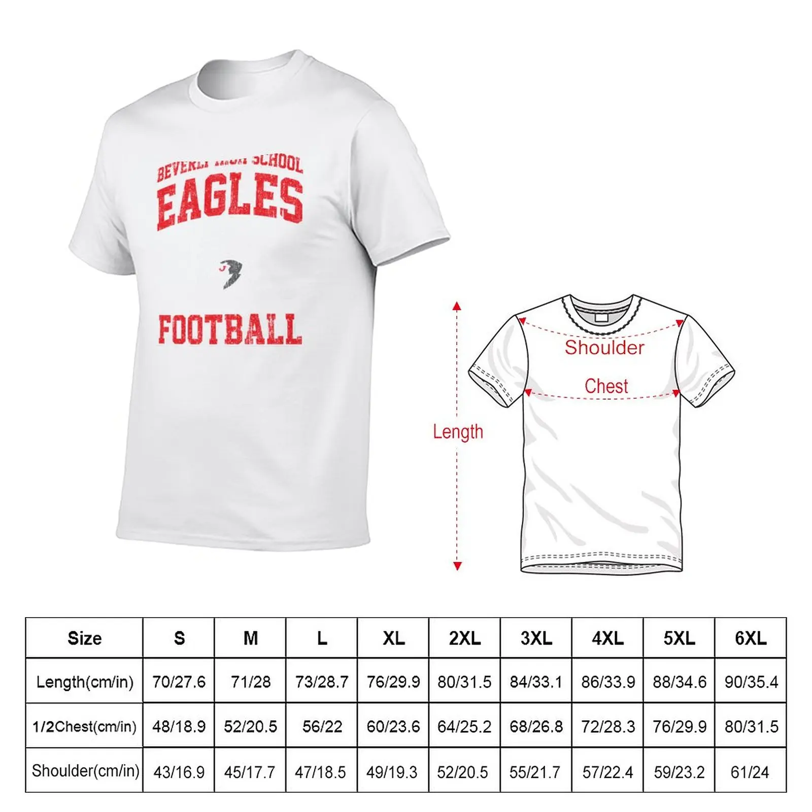 New Beverly High School Eagles Football (Variant) T-Shirt custom t shirt customized t shirts funny t shirts for men