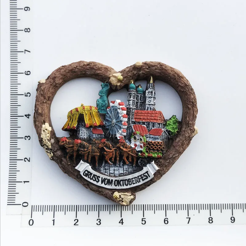 German Beer Festival Fridge Magnet Cultural Landscape Message Post Tourism Souvenir Resin Craft Decoration