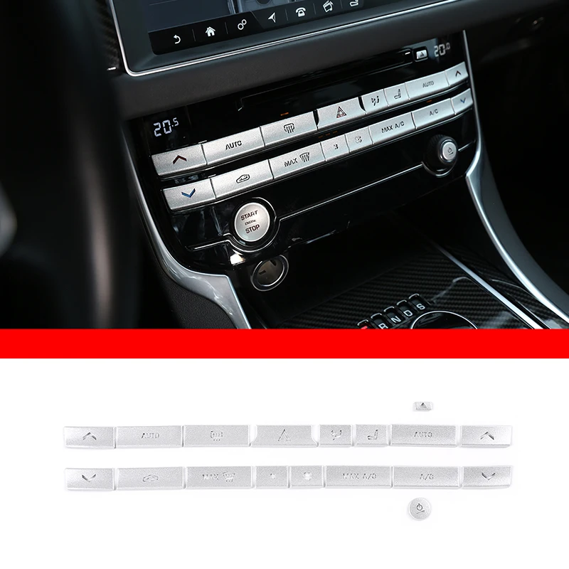 For Jaguar XF XFL 16-20 XE XEL 15-19 Central Control Air-Conditioning Button Decoration Sticker F-PACE Modification Accessories