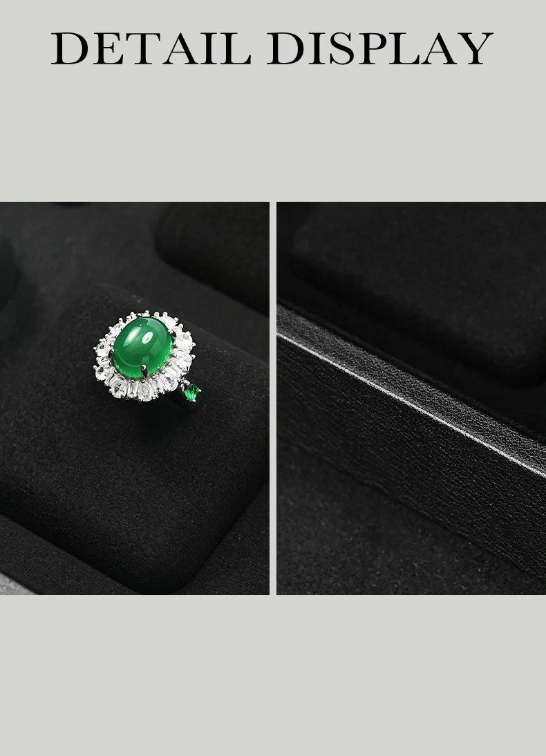 Oirlv Schmuck-Organizer mit 12 Fächern, Off-White, Grau, Schwarz, Schmuckablage für Ringe, Ohrringe, Halsketten, Anhänger, Samt-Box – Detail 7