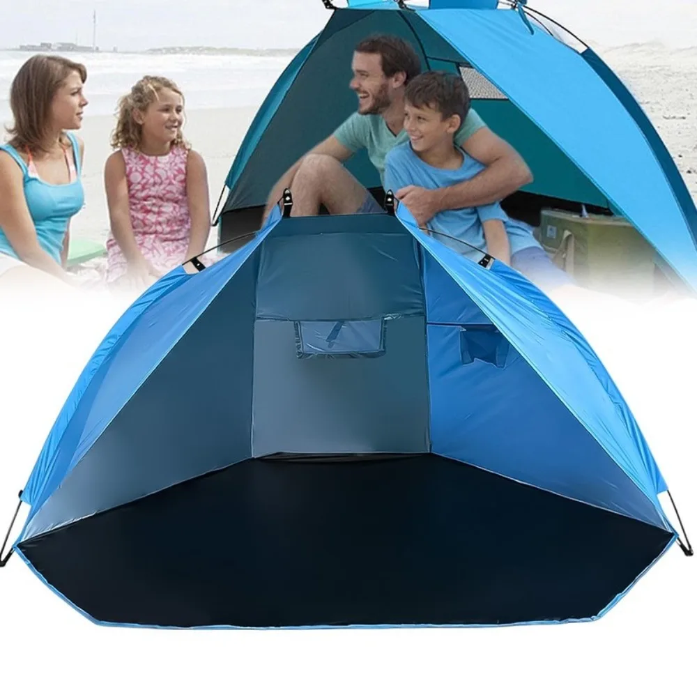 2-Personen Outdoor Strandzelte Schutzdächer UV-Schutz Ultraleichtes Zelt für Angeln Picknick Park Sommer Sonnenschutz 220 (L) × 120 (B) × 120 (H) cm