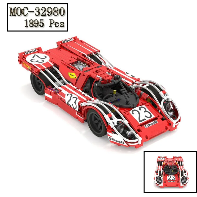 Urban Racing 917K-MOC-32980 Model Create Kit Self-locking Brick Children Christmas Gifts