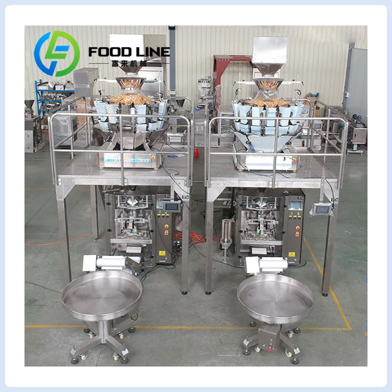 Servo Driven Snacks VFFS Packaging Machine Optional Secondary Case Sealing High Capacity Potato Chips Packaging Line customize