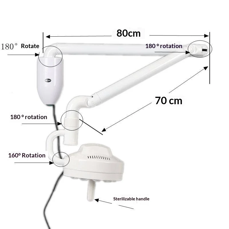 Dental Ceiling Mount Lamp Standing Cold Light Examination Shadowless Led
