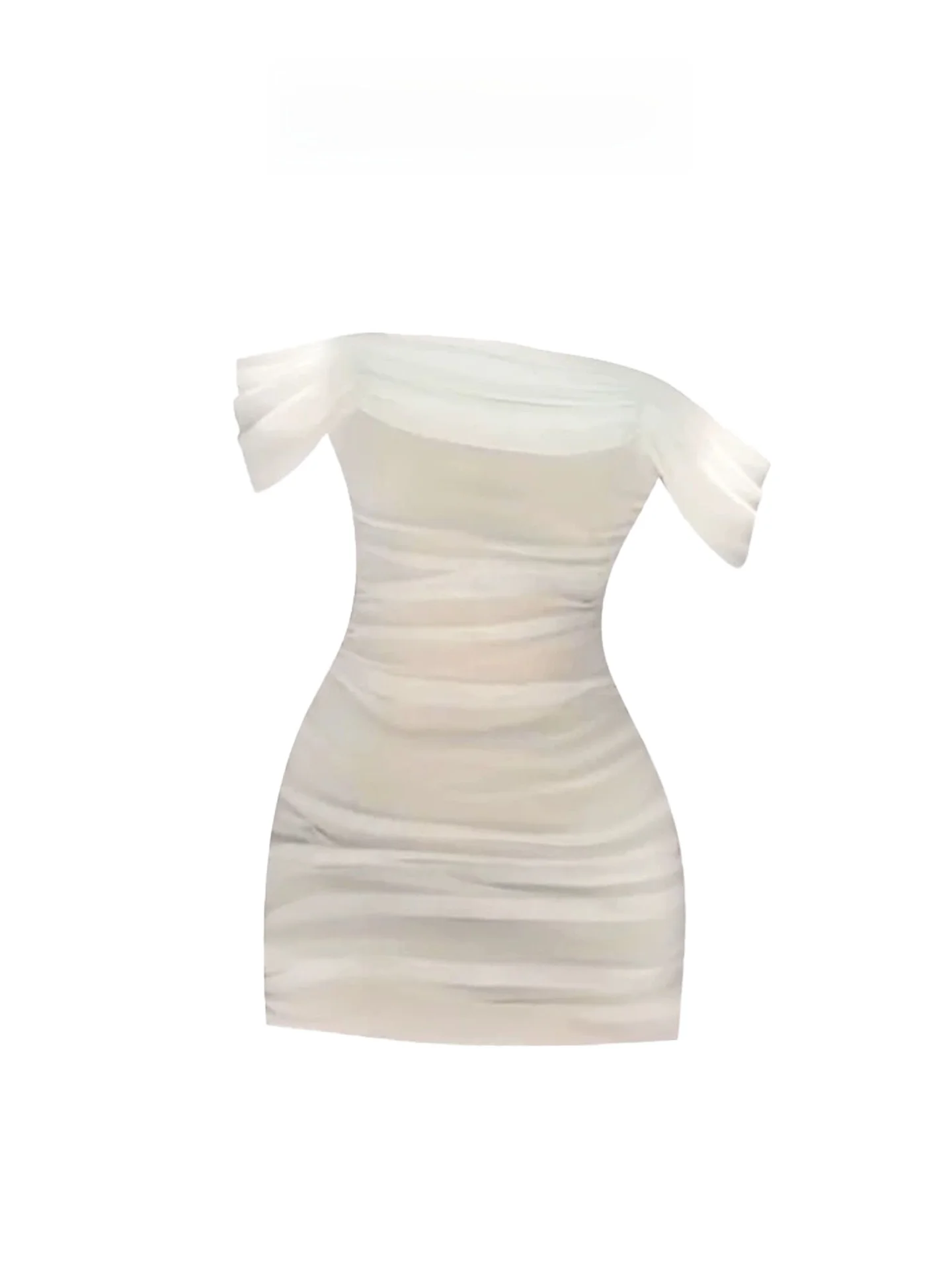 

HEZA French Sle Slim Fit Me Dr со складками для женщин, облегающая юбка Dr, ранняя осень, дизайн на одно плечо, полиэстер...