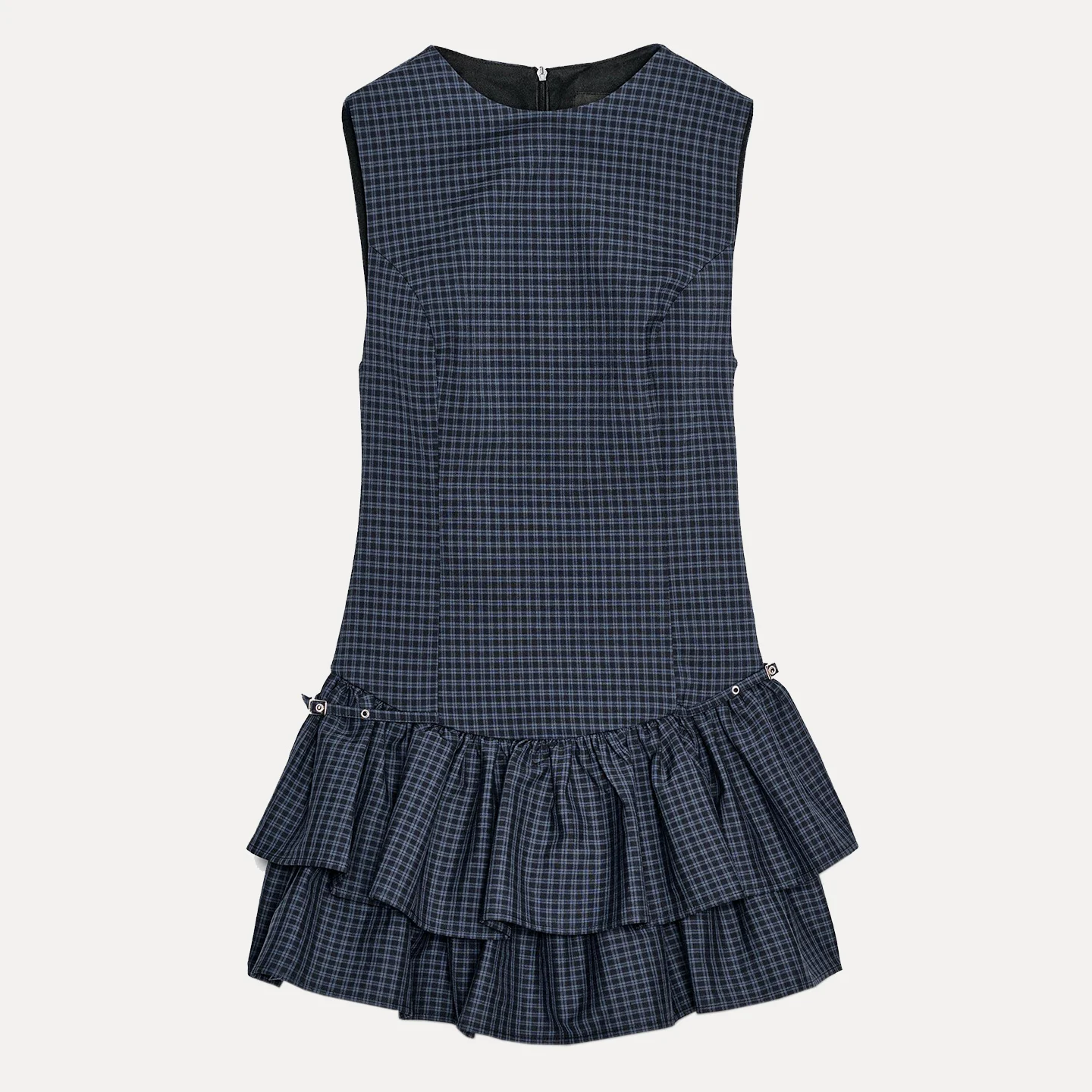 Faionable Plaid ort Dr Feminino Sle Personali Decoração em camadas Outono 2025 Nova chegada Z Stand Fit redondo...