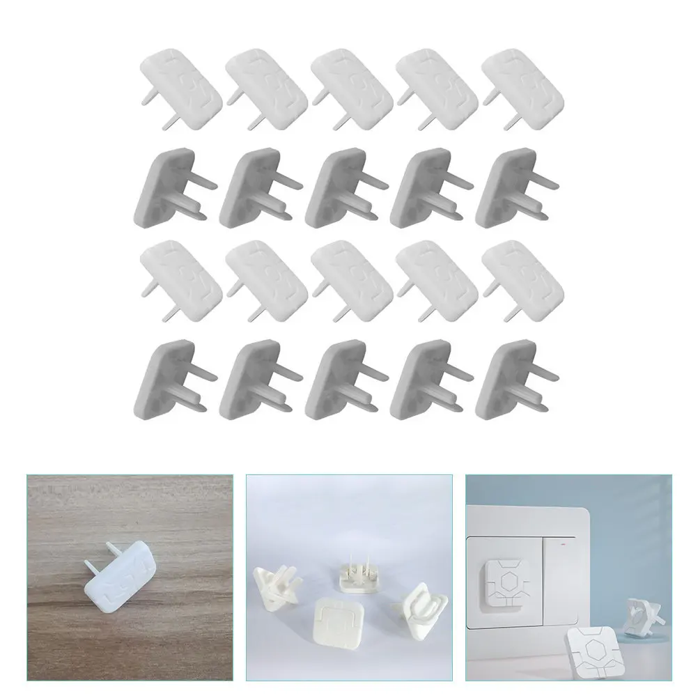 

1Set Baby Safety Plug Cover ABS Material Child Proof Outlet Protector Smooth Frosted Design Hidden Buckle Thickened Durable