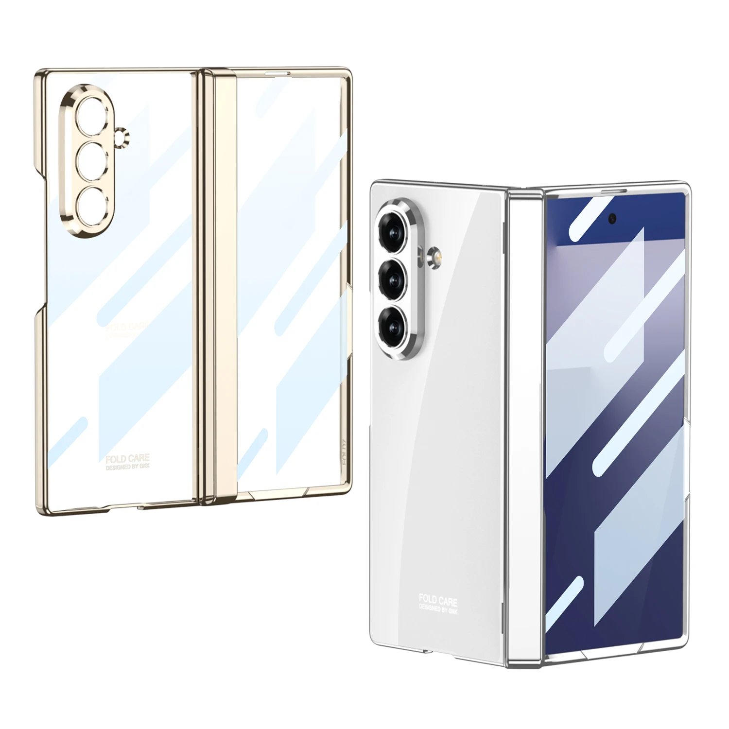 Etui z zawiasem magnetycznym do Samsung Galaxy Z Fold 7 Powłoka szklana na zewnętrzny ekran Przezroczysta twarda obudowa do etui Galaxy Z Fold7 — zdjęcie produktu 6