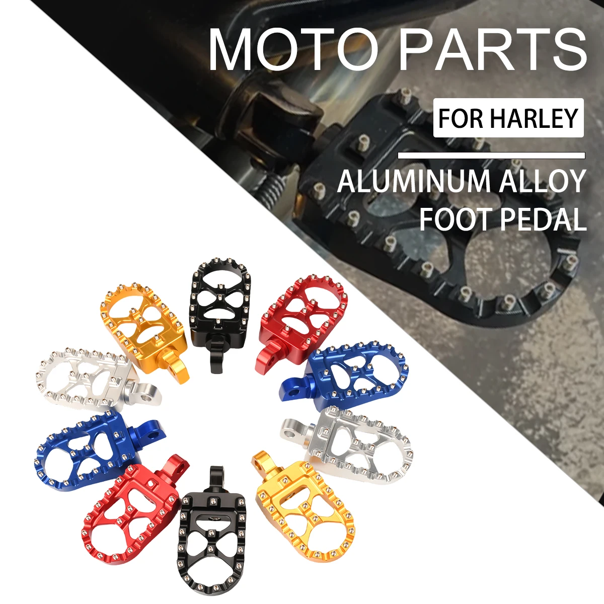 

Запчасти для мотоциклов Harley Dyna XL 883 1200 Dyna Street Bob Bobber Custom CNC Wide Fat Footpegs 360 ° Вращающиеся подножки