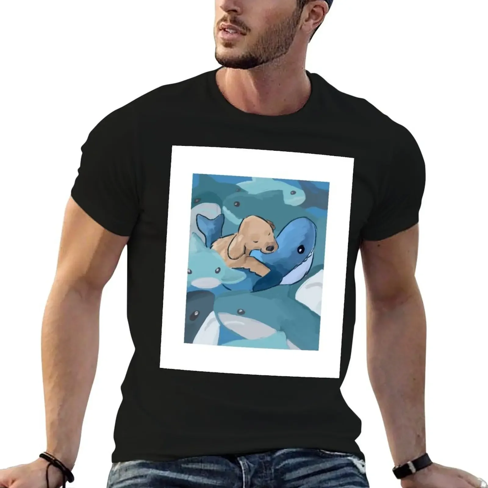 

sleepy sharks T-Shirt anime t shirts for a boy cute clothes hippie clothes mens fashion