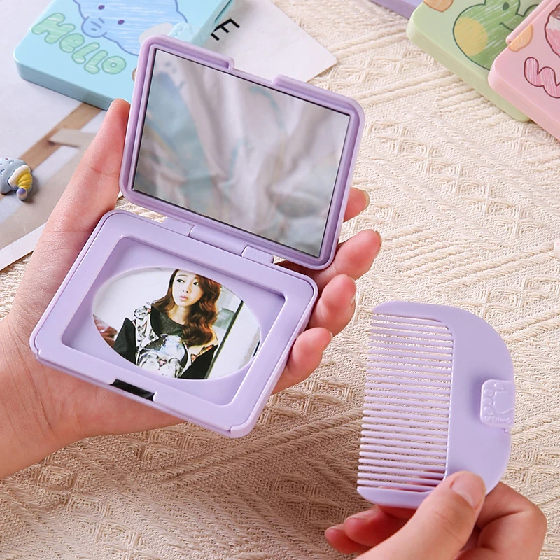 Mirror Set Mirror Comb Integrated Plastic Wear-resisting Durable Fall Prevention Originality Makeup Mirror