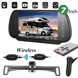 Wireless Car Rearview Camera With Mirror Monitor For Vehicle Parking Mirror Camera Hd Reverse Camera With 7 Inch Screen