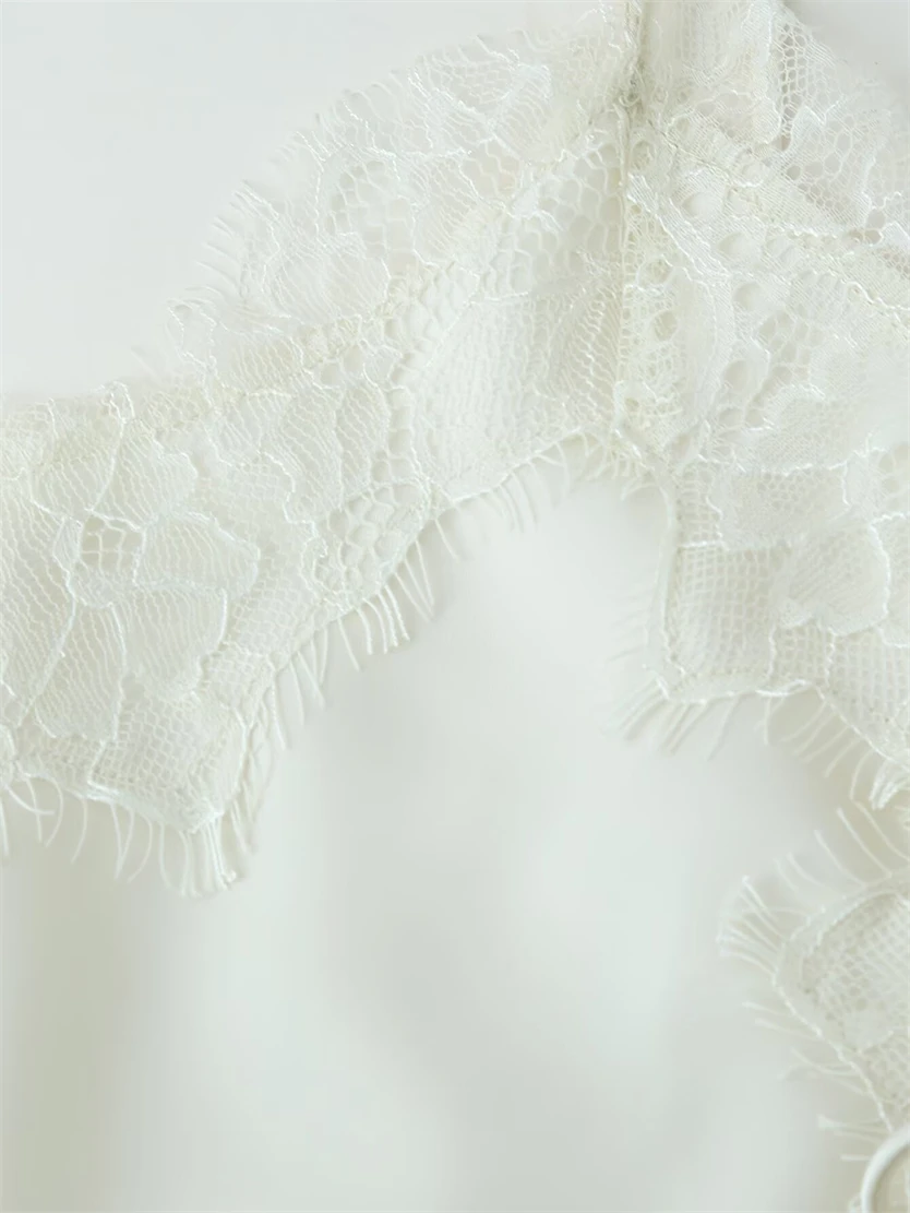 Abito da donna sexy senza maniche in pizzo con scollo all'americana Moda 2025 Nuovo arrivo Abito alla moda per le donne