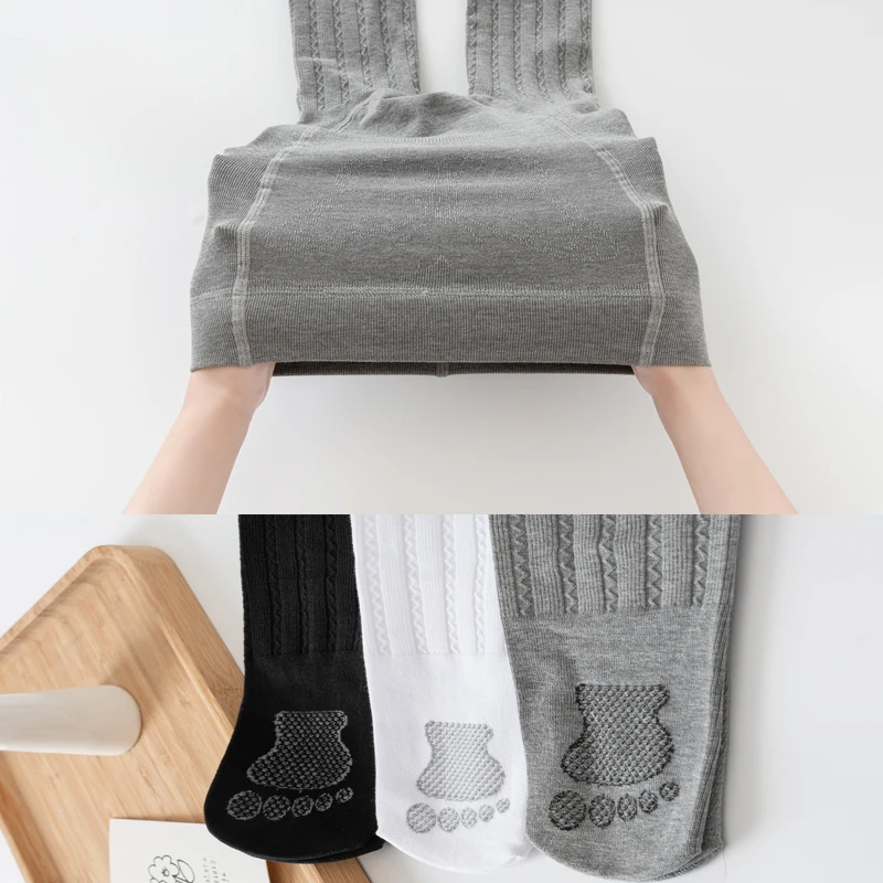 Baby Kinder Wellenstreifen Strumpfhose mit Fuß Drachenklauen-Fleece Großer Schritt Wärmehaltende Strumpfhose Rutschfester Boden Niedliche Thermo-Leggings Mädchen – Detail 18
