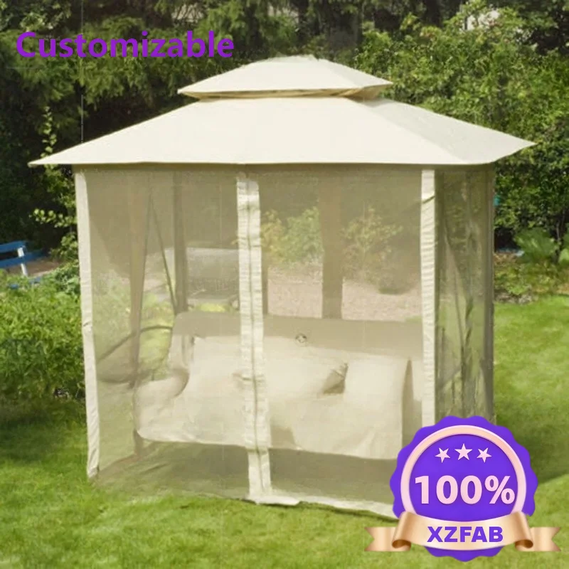 Factory Direct 2026 Outdoor Tent Swing European Luxury Swing Bed Courtyard Garden Adult Triple Rocking Chair Balcony Hanging Cha