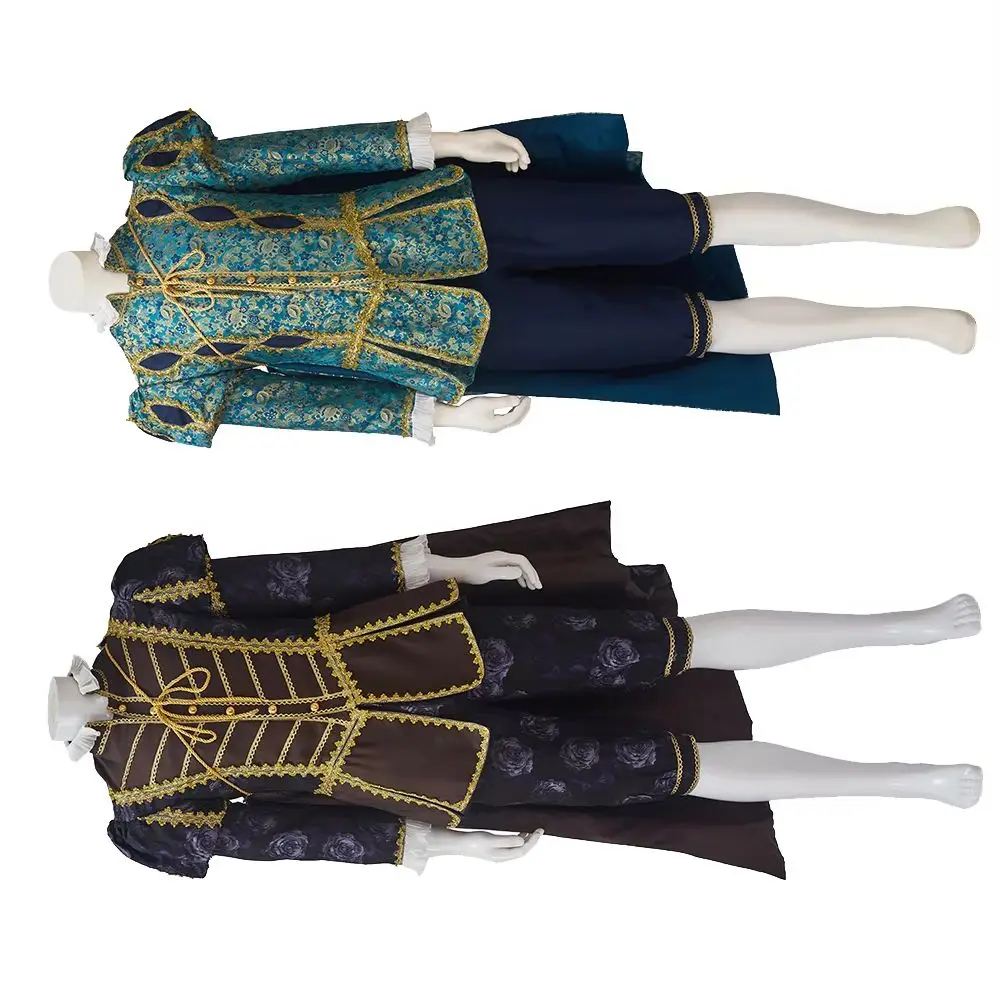 

(In Stock) Historical Retro Victorian Men's Regency Outfit Renaissance Rococo Medieval Tudor Uniform Noble Court Costume