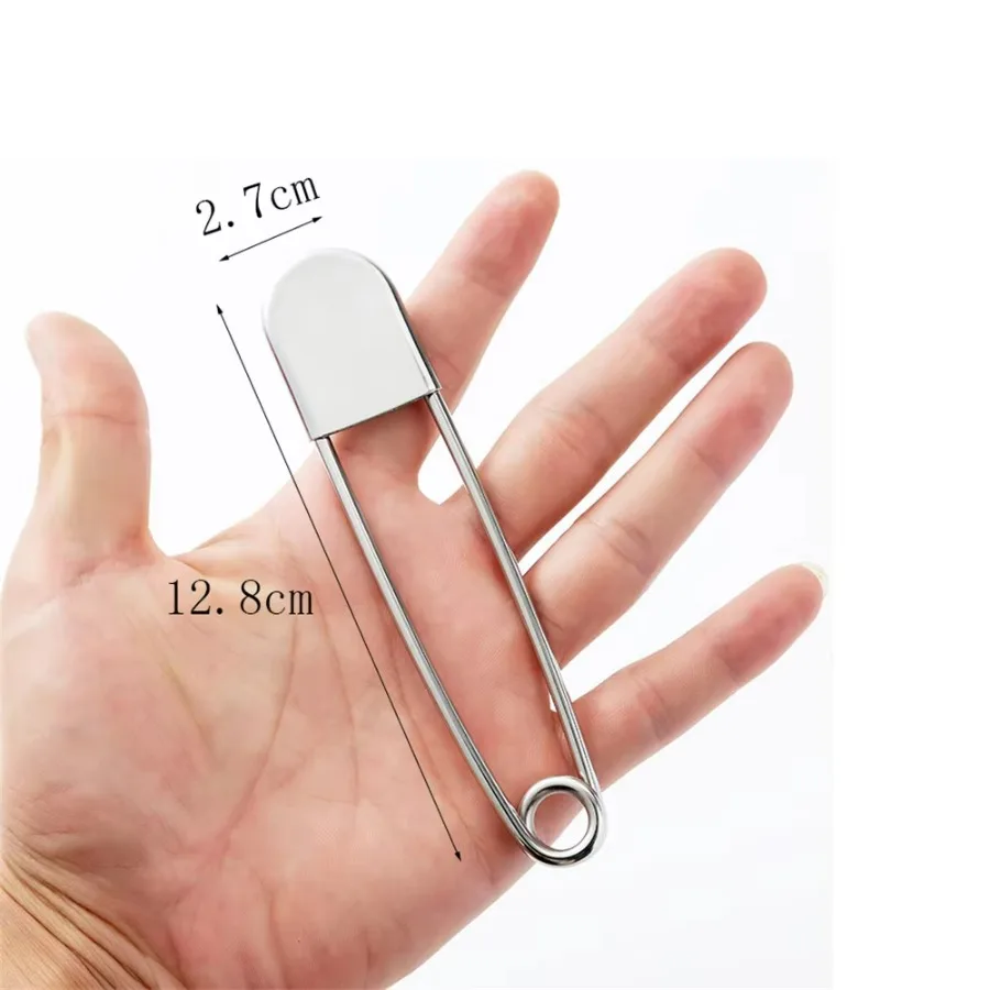 12.8cm Large Safety Pins, Stainless Steel Heavy Duty for Laundry, DIY Sewing & Crafts, Multipurpose Button Pins