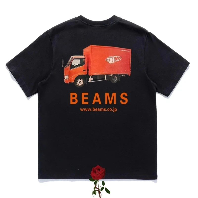 2025 جودة عالية الحيوان جبل طباعة الحزم تي شيرت الرجال النساء عادية فضفاض الجولة الرقبة قصيرة الأكمام شعاع اليابان تي شيرت #1