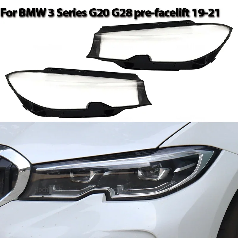 

Auto Front Headlight Cover Transparent Glass Headlamps Lampshade Lamp Shell Masks for BMW 3 Series G20 G28 2019 2020 2021 2022