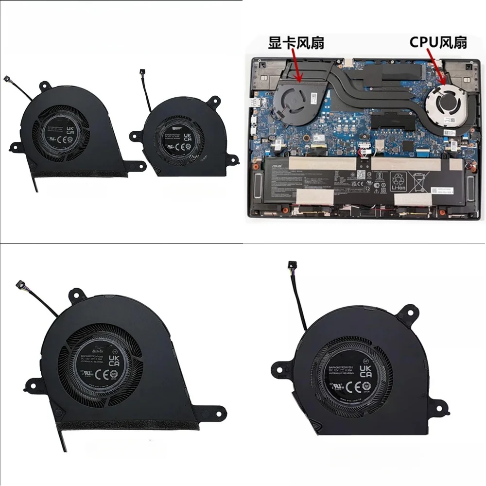 

Replacement Cooling Fan for ASUS Zenbook OLED Pro 14 UX8402Z UX8402ZA UX8402ZE Laptop Cooling System Heat Dissipation Fan