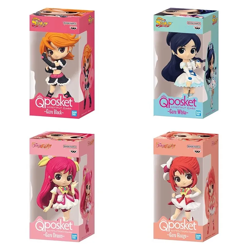 

Оригинальные фигурки Bandai Gashapon Qposket Precure, 4 шт., миниатюрные коллекционные игрушки для детей, подарок, коллекционная модель, украшение