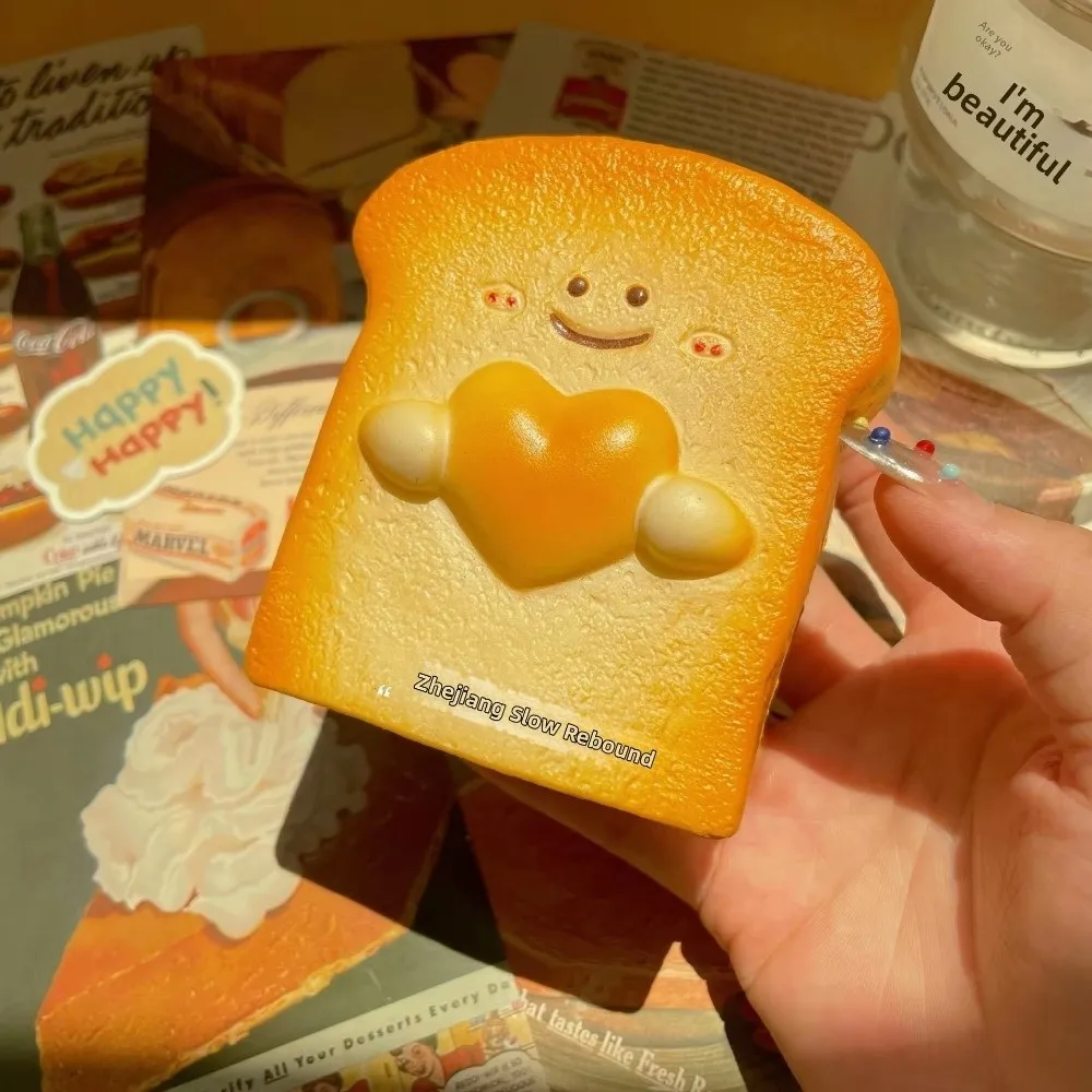 Soft Soft Material Fidget Super Wet Texture Pinch Feature Slow Rebound Love Toast Design Squeeze Function Cartoon For Adult