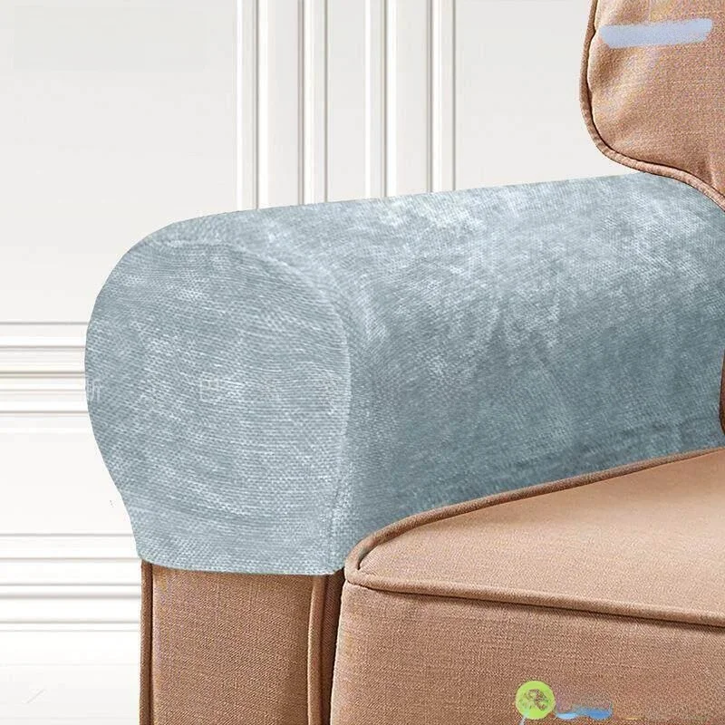 Thickened Elastic Fabric Sofa Armrest Protection Cover Two-Piece Set Dustproof Cover for Home Use Massage Chair Plant Floral ...