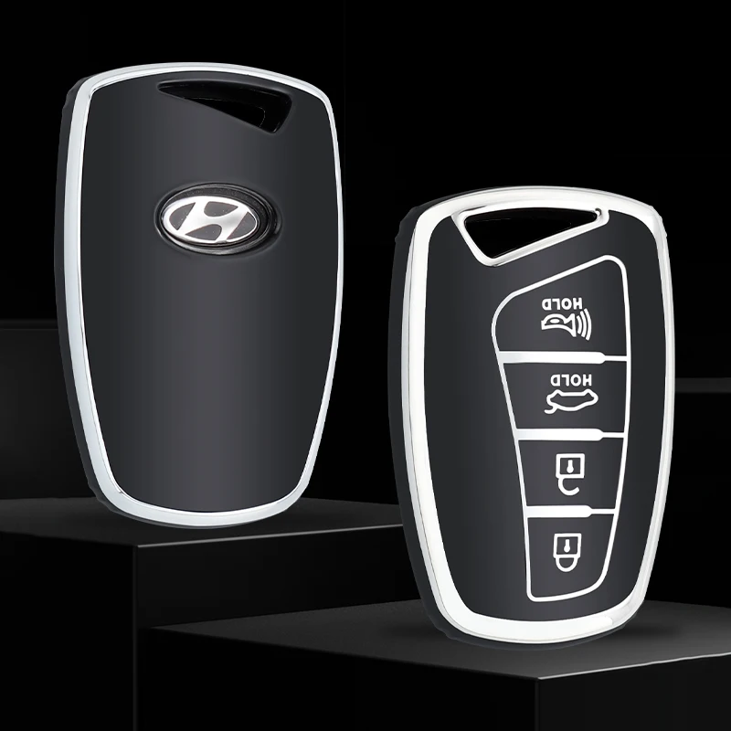 3 4 Buttons TPU Car Remote Key Case Cover Shell Fob For Hyundai Santa Fe Sport Ix45 Equus Centennial Genesis G80 Grandeur Azera