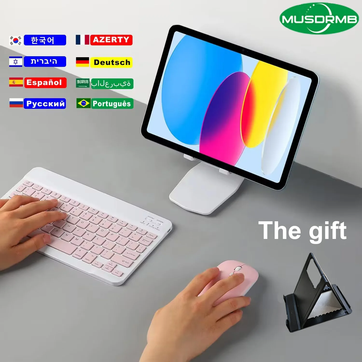 Wireless Keyboard and Mouse Combo For Mac iphone iOS iPad Air Pro mini 10.9 8.3 Tablet Android Mobile Phone Laptop Desktop PC