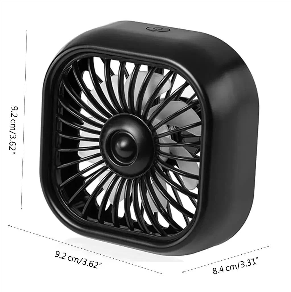 

New Car Air Conditioner Fan Air Outlet Fan Three-Speed Adjustment Colorful Light Mini Usb Fan Car Cooler Multi-Function Mini Fan