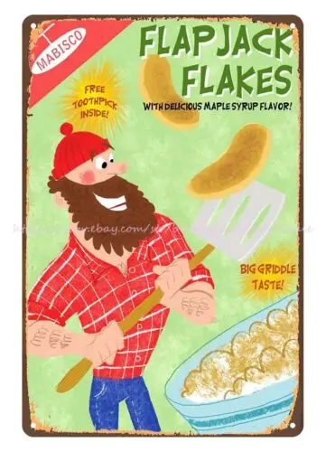 1960s flap jack flakes metal tin sign garage designs inside