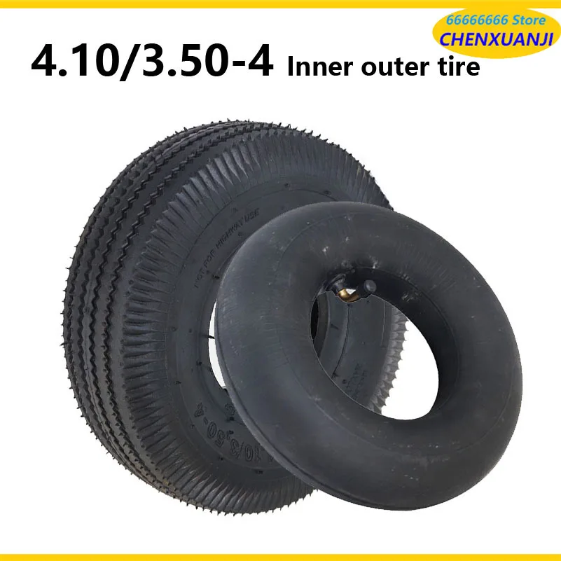 Tyres 4.10/3.50-4 410/350-4 ATV Quad Go Kart 47cc 49cc Chunky 4.10-4 Tire Inner Tube for All Models 3.50-4