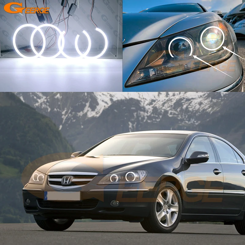 

For Honda Legend Acura RL KB1 2006 2007 2008 Excellent Day Light Ultra Bright COB Led Angel Eyes Kit Halo Rings