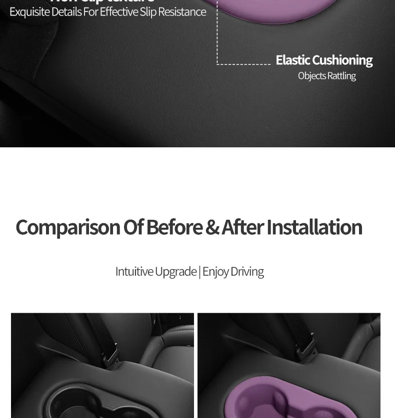 Für Tesla Model Y Juniper 2025+ Rücksitz-Getränkehalter Rutschfeste Silikon-Becherhülle Anti-Rutsch-Matte Auto-Innenausstattung Tuning-Zubehör – Detail 6