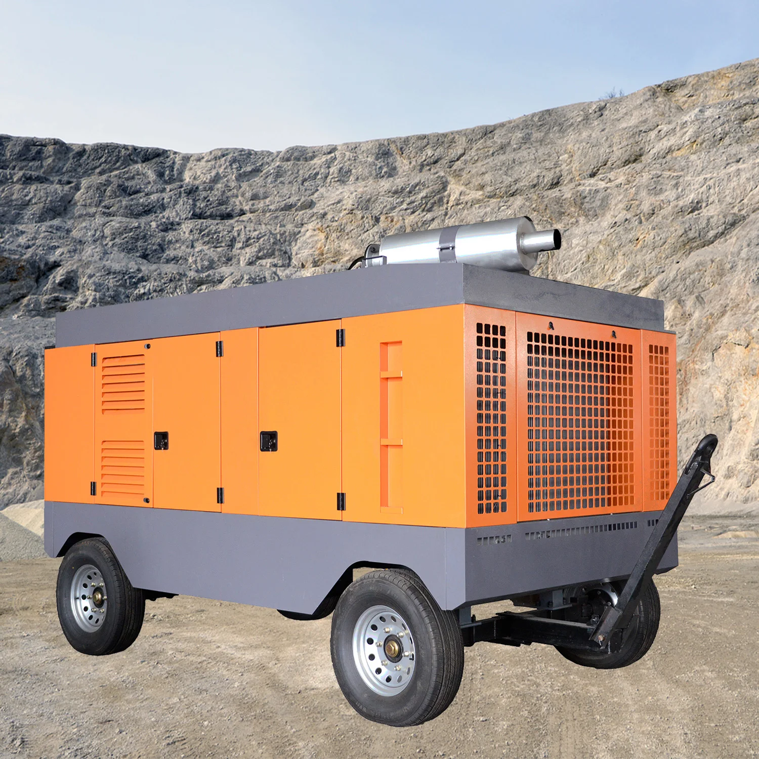 YG Customized 550CFM Portable Air-compressors Diesel Engine Towable Rotary Screw Air Compressor For Water Well
