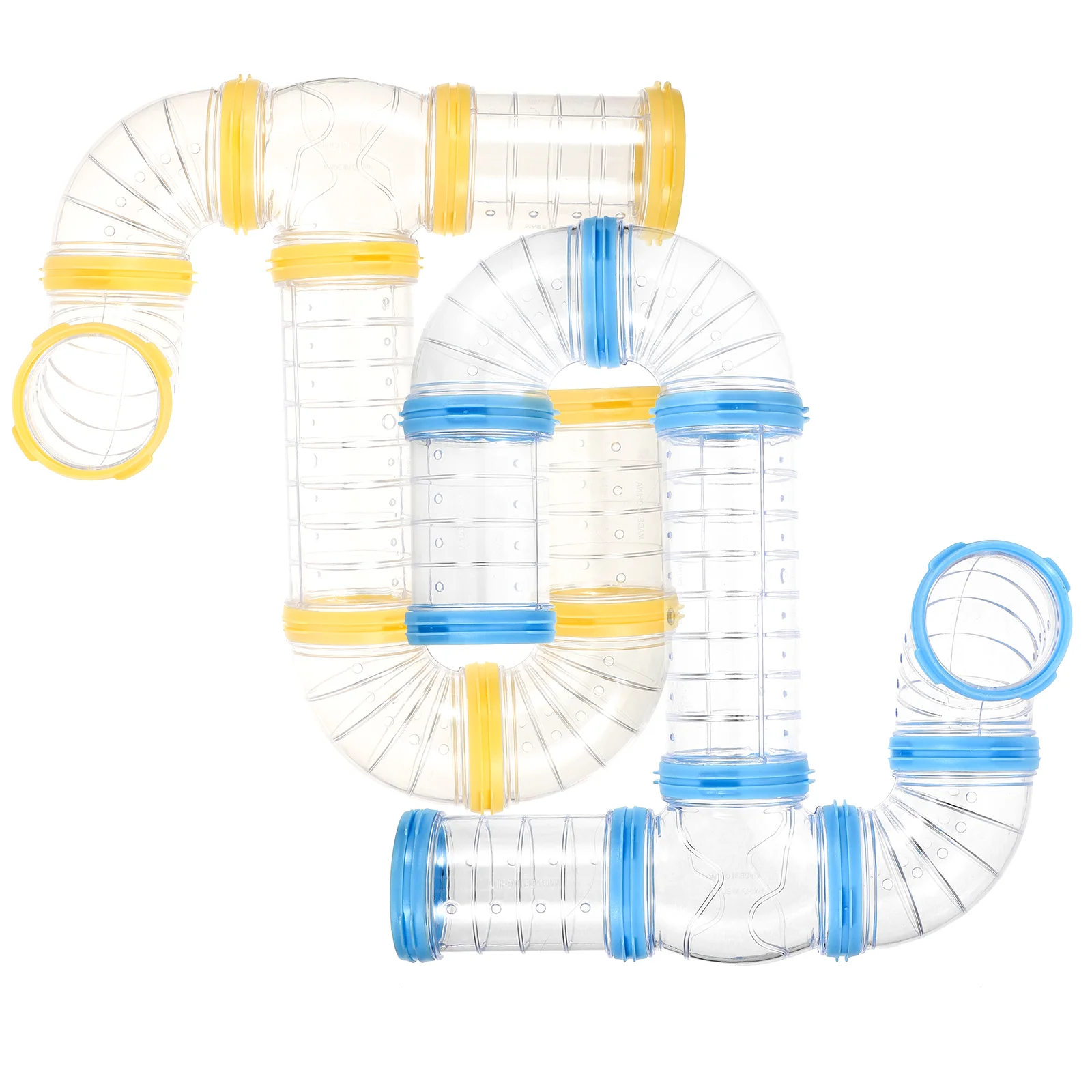 

2 Sets Transparent Tube Hamster Kit Bunny Supplies Guinea Pig Accessories Pipe DIY Clear Tool