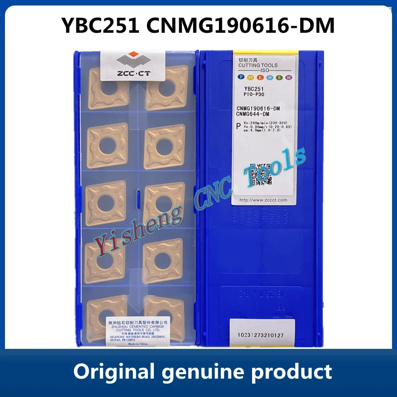 

FREE SHIPPING Original ZCC CT YBC251 CNMG190616-DM YBC252 cnc carbide turning inserts