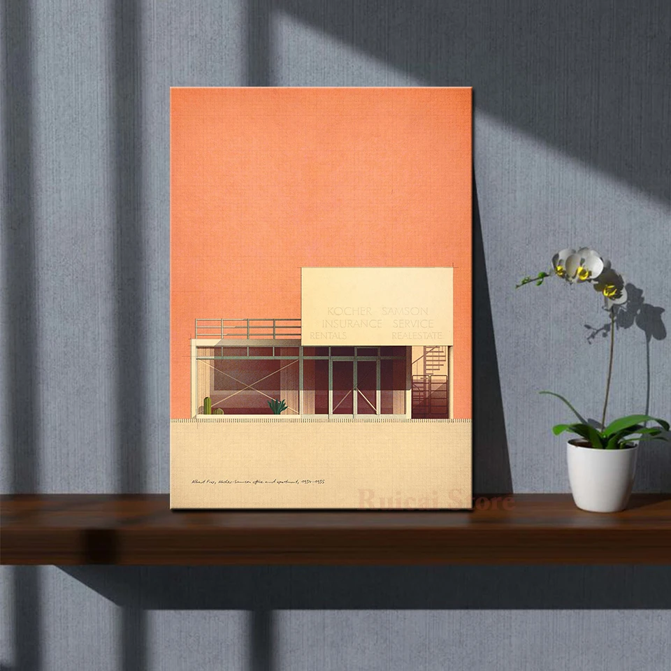 Albert Frey, Kocher-Samson, cartel de oficina y apartamento, lienzo, pintura artística para pared de habitación, decoración del hogar