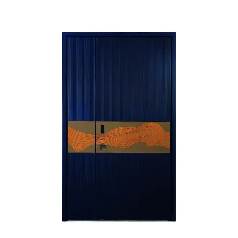 High Quality Modern Steel Front Entry Security Exterior Doors Bulletproof Anti-Theft for Villas Apartments Finished Surface