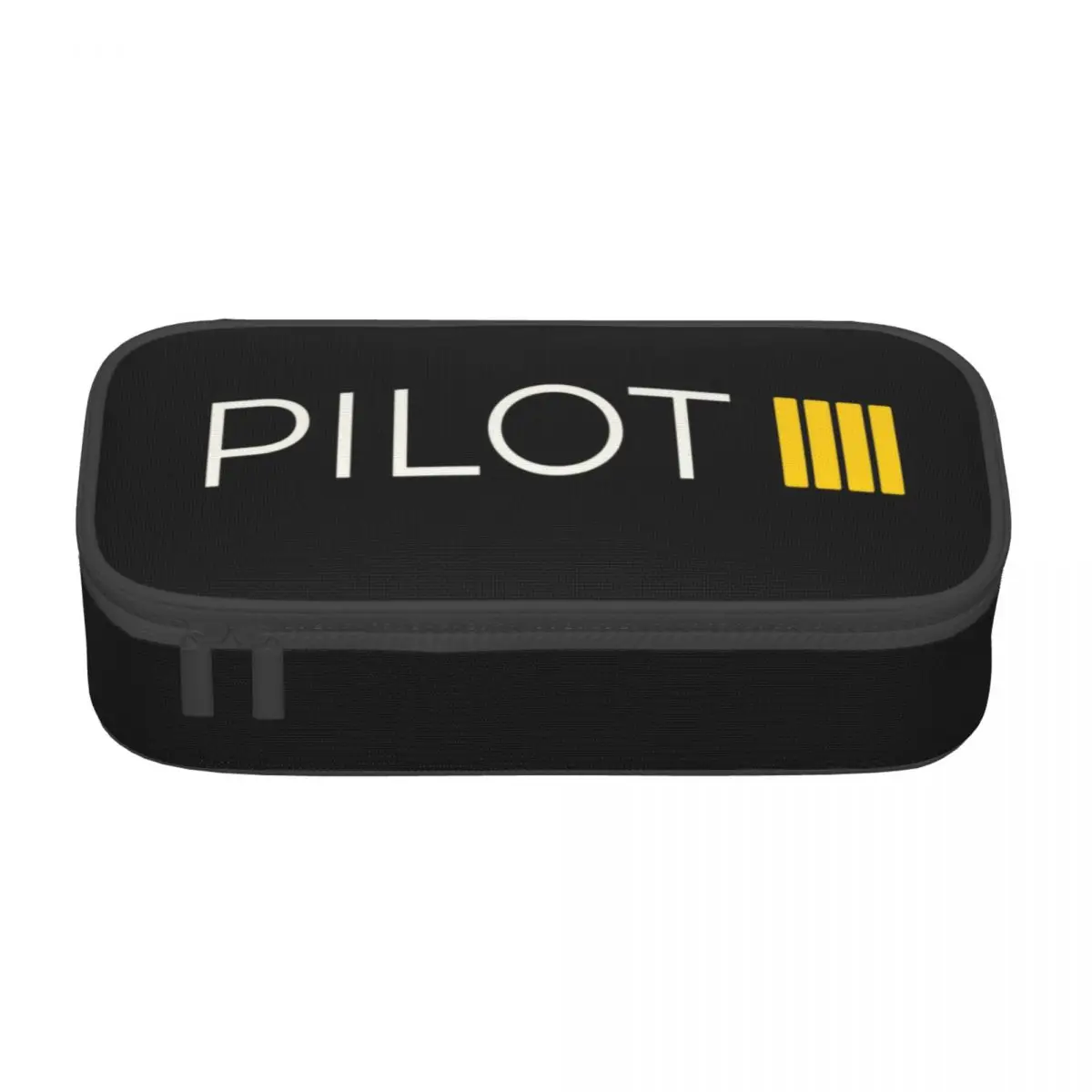 Imagem -02 - Custom Pilot Captain Stripes Pencil Cases para Meninos e Meninas Grande Capacidade Aviação Aviador Lutador Pen Box Bolsa Acessórios Escolares