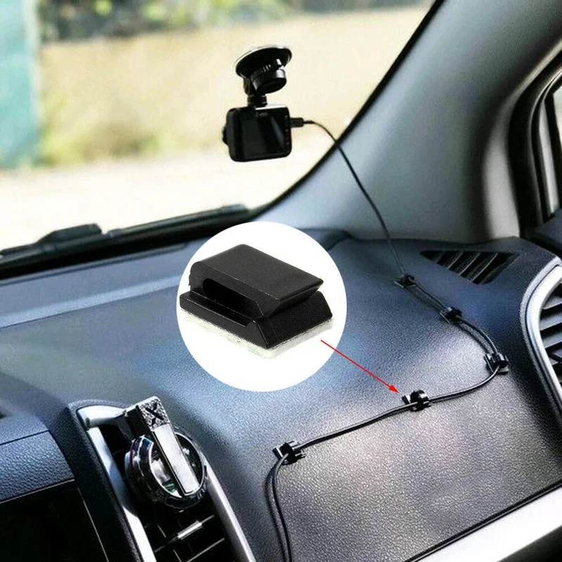 20Pcs Car Auto Cable Self Adhesive Clips Wire Holder Drop Tie Cord Pack Car Organizer Universal Interior Accessories Car Product