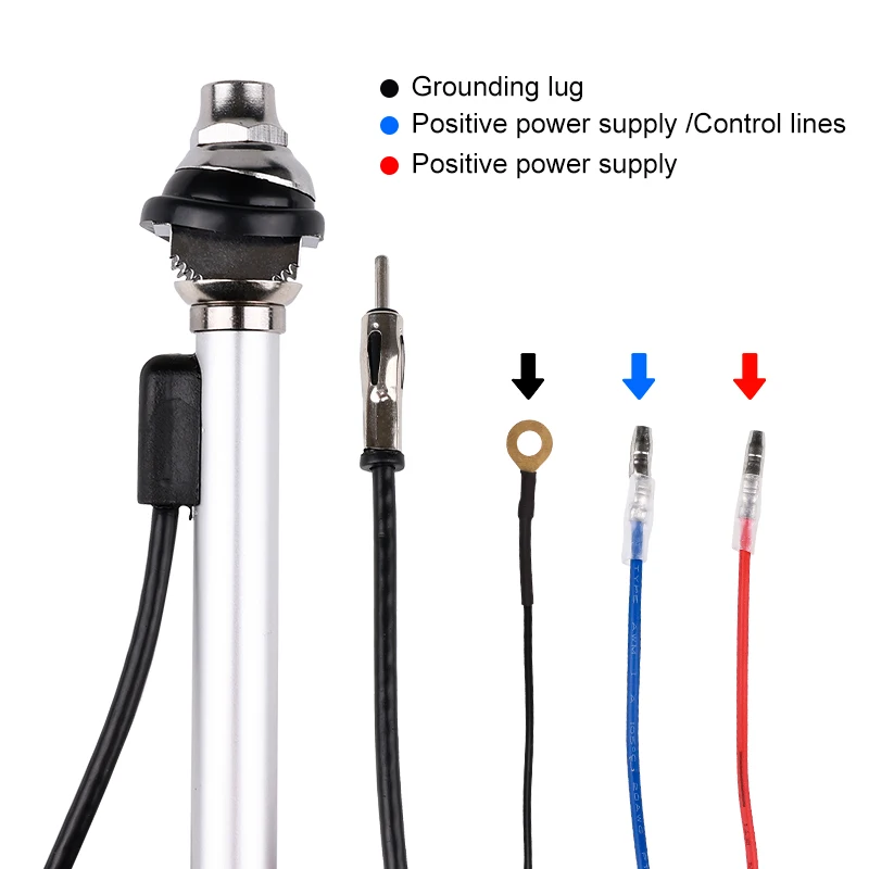 AM FM Transmitter Aerials Electric Antenna Automatic Telescopic Exterior Vehicle Accessories 12V For Car Radio Audio Universal