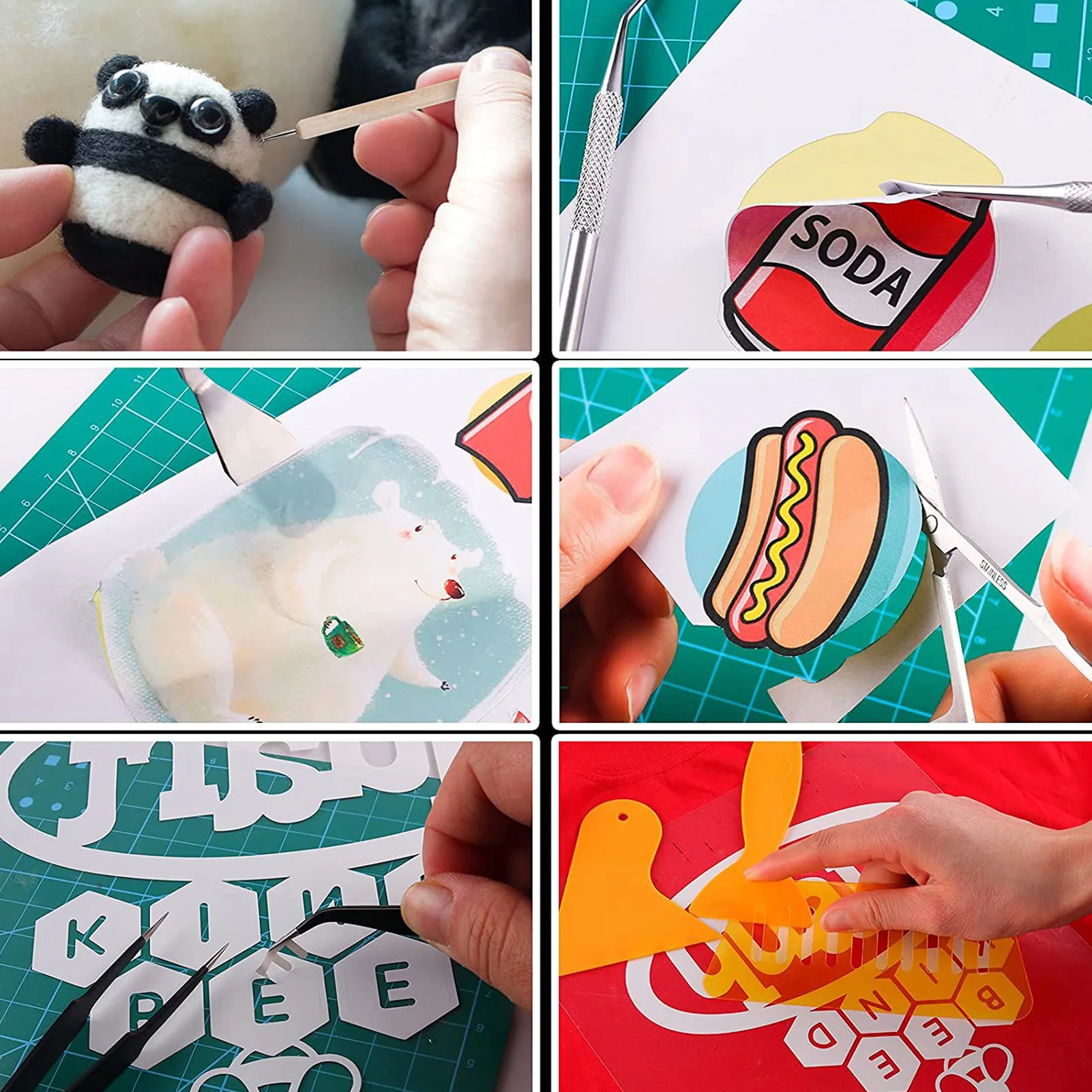 33 قطعة مجموعات إزالة الأعشاب الضارة الحرفية الفينيل أدوات إزالة الأعشاب الضارة لصانع الفينيل الدقة لوازم عدة ، لصورة ظلية/siser/oracal