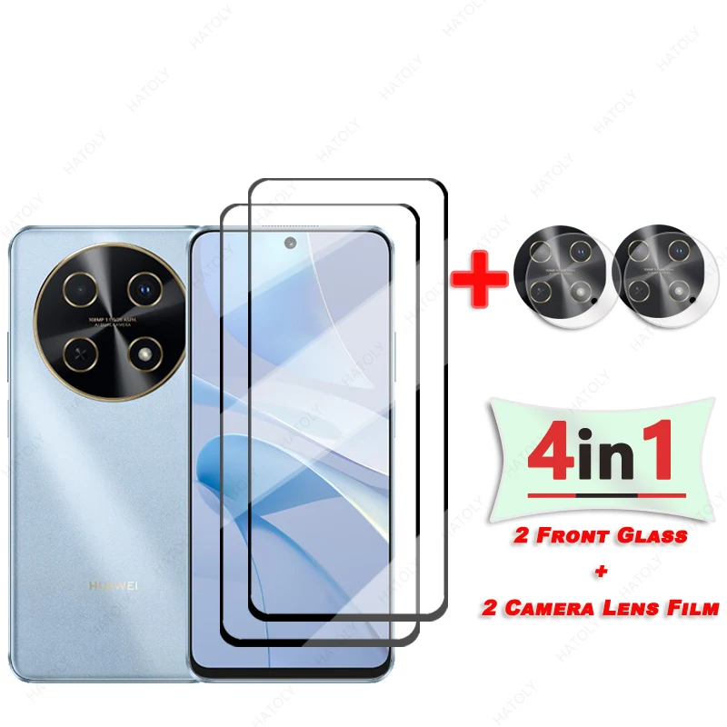 For Huawei nova 13i Tempered Glass Screen Protector For Huawei nova 13i Glass Black Edge Protective Film Camera Lens Protector