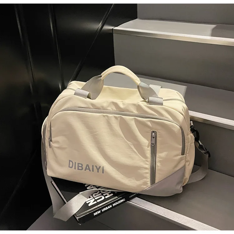 Travel Duffel Bag 36 To 55L Expandable Large Volume With Shoe Compartment Wet Dry Separation For Weekend Gym Yoga Business Trip