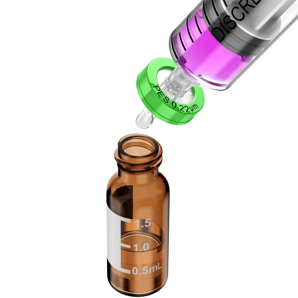 Syringe Filter 13mm PES Membrane 0.22μm Pore Size,13mm Diameter,hydrophilic,Not Sterile 18Pcs by Ks-Tek