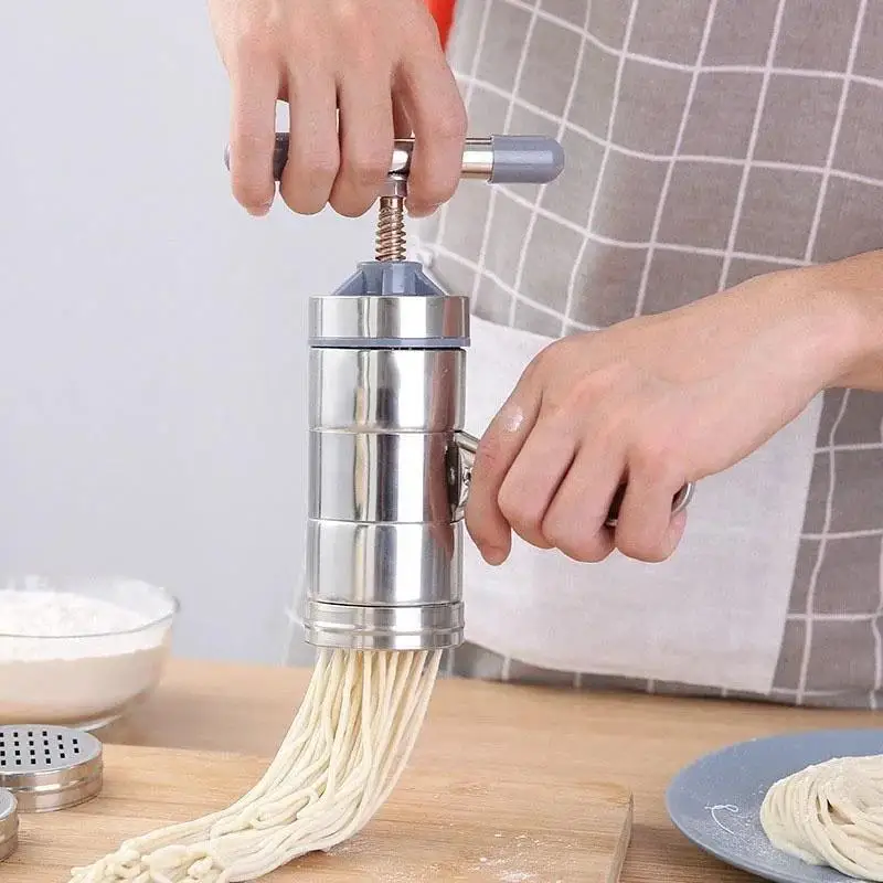 Practical New Stainless Steel Manual Noodle Maker Household Multifunctional Hand Pressed Noodle Machine Kitchen Cooking Tool