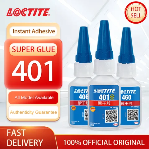 100% Original Loctite 401 403 406 480 460 415 435 454 495 498 Instant Adhesive 20g Strong Super Glue Cyanoacrylate Glue