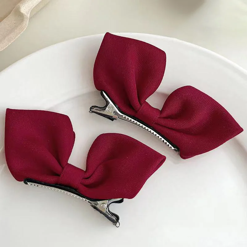 2PCS New Korean Bow Hairpins Children Sweet Headwear Girls Clips Barrettes Cute Hairgrips Hair Accessories