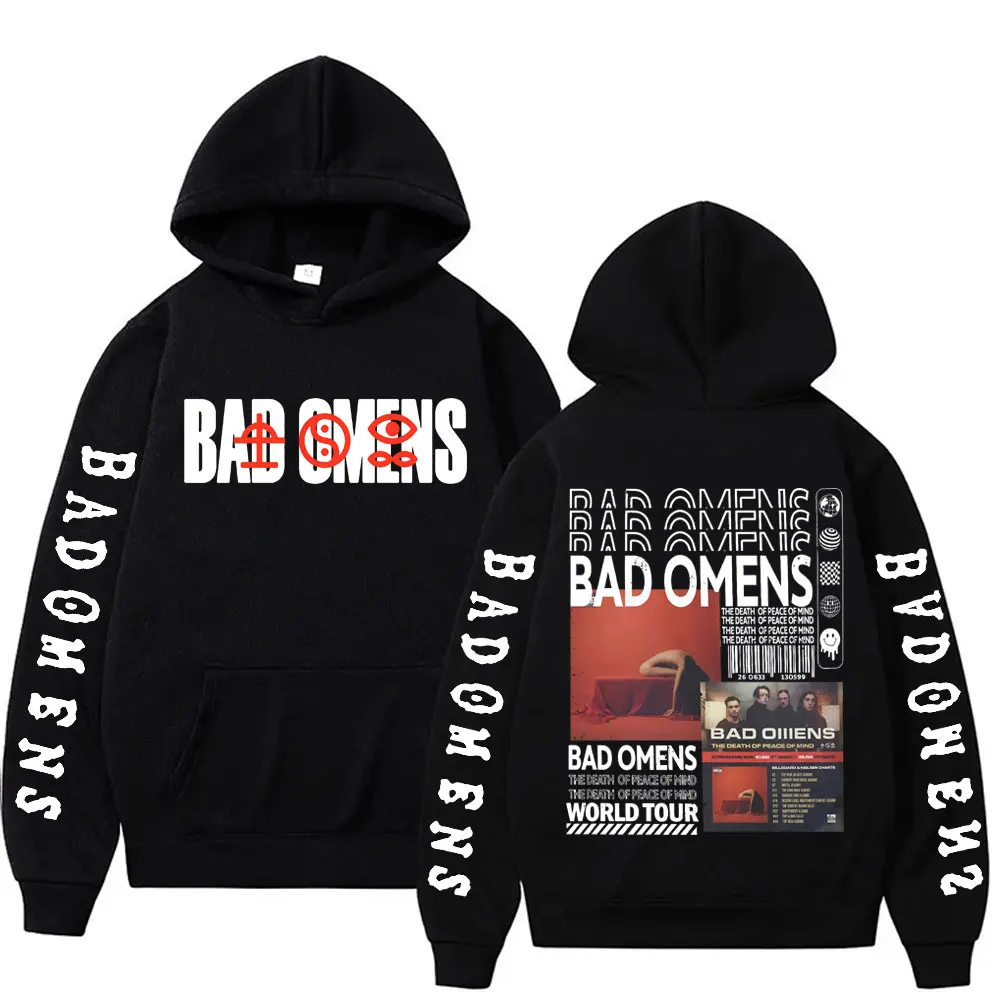 

Rock Band Bad Omens The Death of Peace of Mind Graphic Hoodie Men's Fleece Cotton Hoodies Men Women Vintage Oversized Sweatshirt